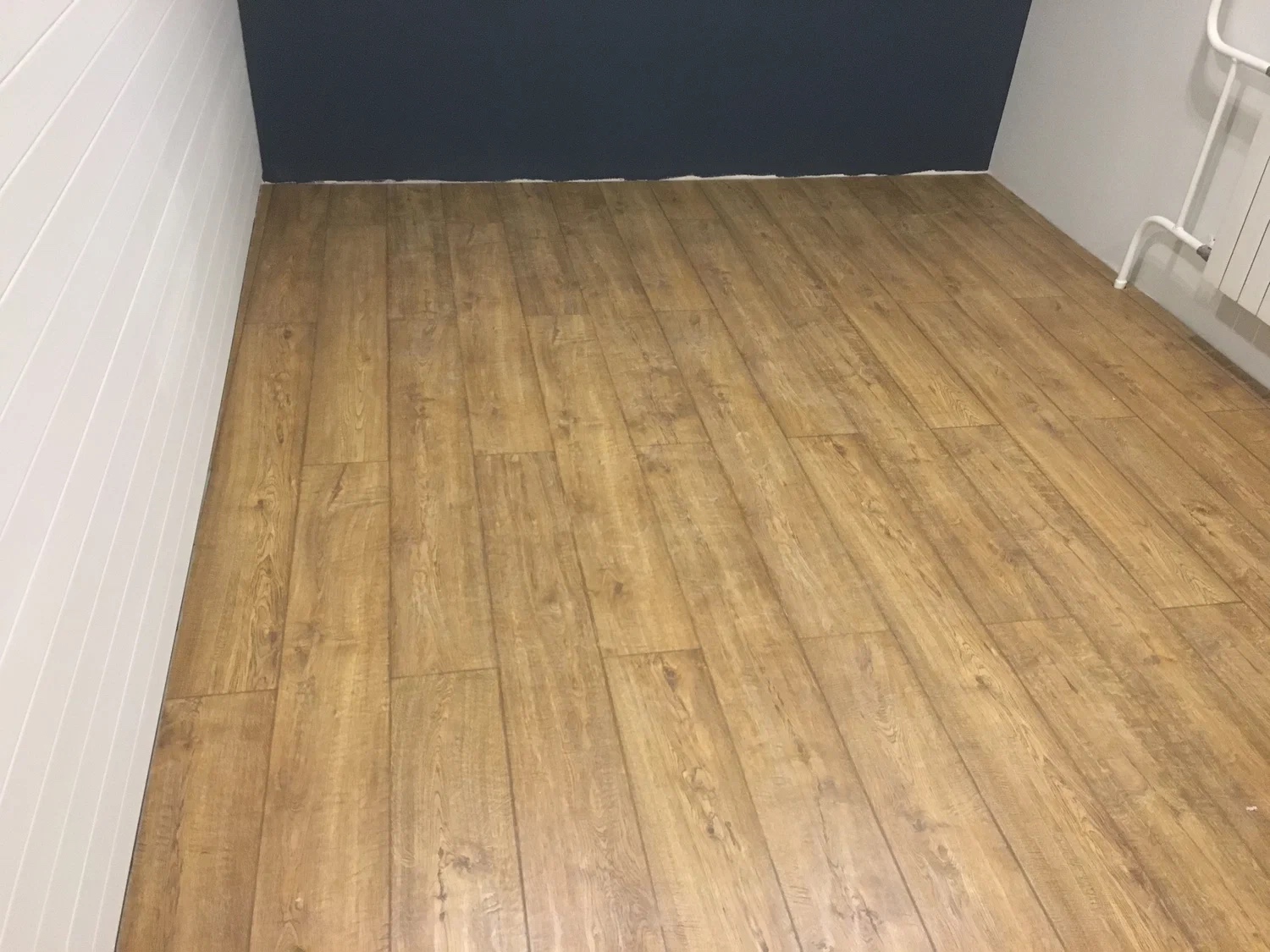 Результат укладки пола единым контуром